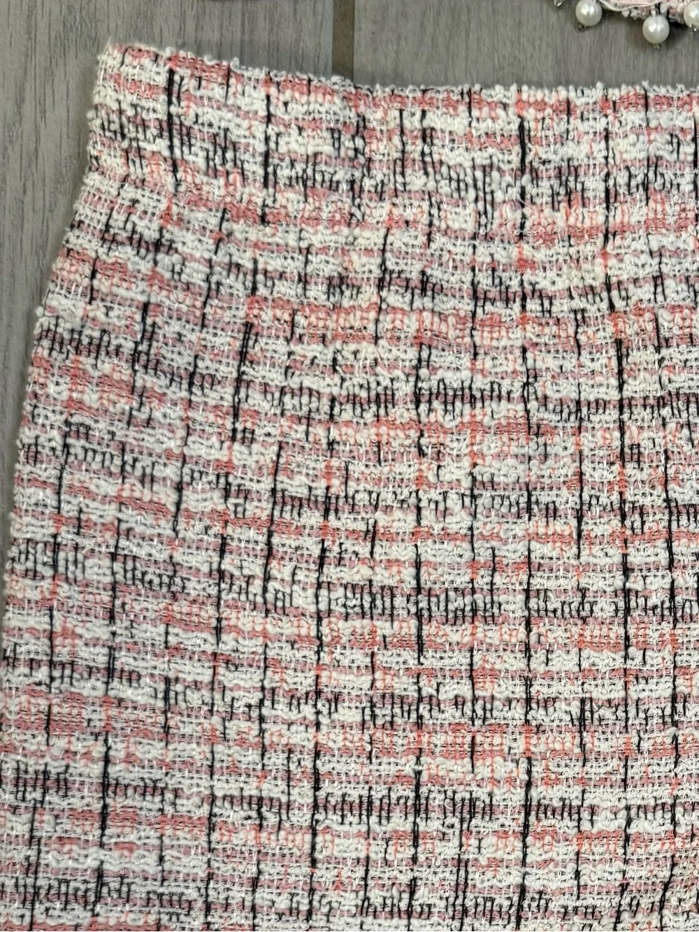 Thirty Thirty Pink Tweed Mini Skirt - Feminine High-Waist Mini